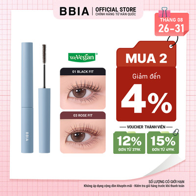 Mascara tơi mi, không lem trôi BBIA Never Die Mascara Slim 3ml