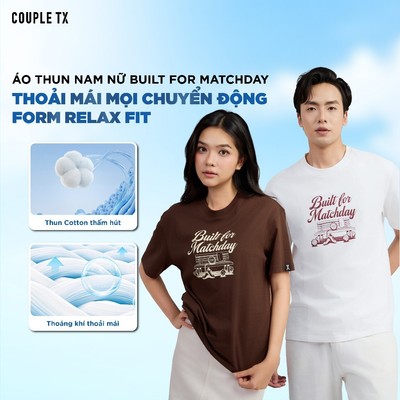 Áo Thun Gia Đình Couple TX Built For Matchday Thun Cotton Mềm Thoáng Khí Form Rộng TS 544