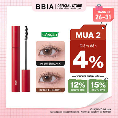 <HSD 04.2027> Mascara làm dài và dày mi, không trôi BBIA Never Die Mascara Extreme 7g