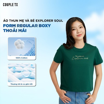 Áo Thun Mẹ Và Bé Couple TX EXPLORER SOUL Thun Cotton Mềm Mại Thoáng Mát Form Regular SS26 TS 528