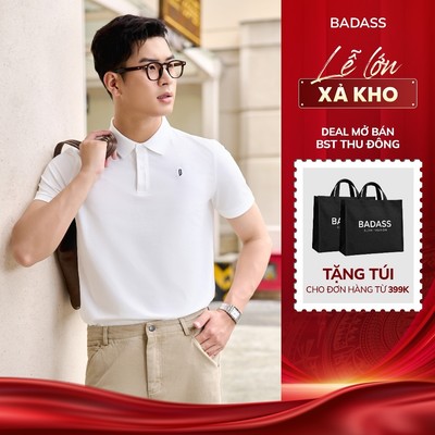 Áo polo nam cổ bẻ BADASS cotton thấm hút thoáng khí mềm mại lịch sự trẻ trung giữ form - POHTK702
