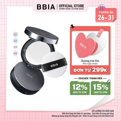 Phấn phủ hiệu chỉnh sắc da, làm mờ lỗ chân lông BBIA Eau Powder Pact 9g