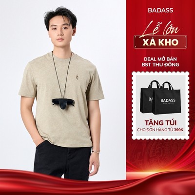 Áo phông nam cotton  BADASS áo thun hiệu ứng TIE DYE trẻ trung năng động dễ phối đồ có hình thêu trước ngực - APHTK707