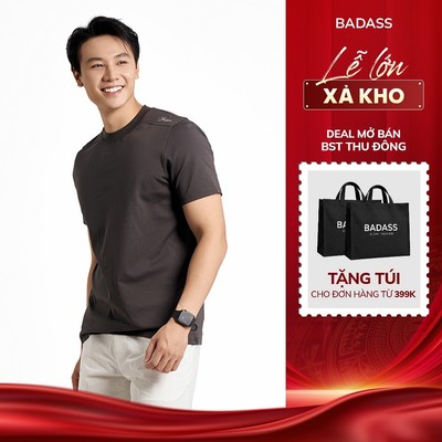 Áo Thun Nam BADASS Form Regular, Chất Liệu Single Cotton Mềm Mại, Basic Thanh Lịch - APHTK724
