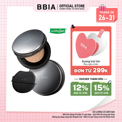 [NEW] Cushion Che phủ hoàn hảo, lớp nền mịn lì suốt 24h BBIA Eau Matte Cushion 15g