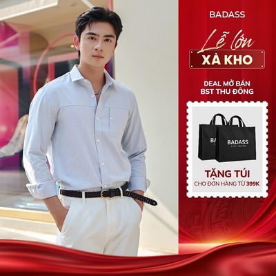 Áo Sơ Mi Nam Oxford BADASS Chống Nhăn, Giữ Form Dáng, Thấm Hút Mồ Hôi Tốt, Trẻ Trung - STDTK617