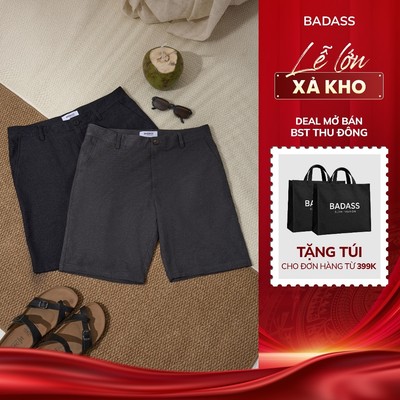 Quần Short Nam BADASS Giả Denim Form Relax Quần Ngắn Nam Giữ Form Ít Nhăn Dễ Phối Đồ - QSVTK706