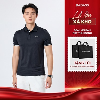 Polo Nam BADASS Cooltouch Regular Fit Áo Polo Basic Ít Nhăn Nhanh Khô Cao Cấp POHTK712