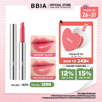 Son bút dưỡng bóng mỏng nhẹ, căng mọng BBIA Over Glaze Stick 1.7g
