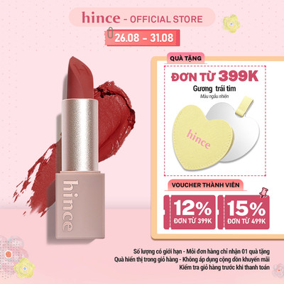 Son thỏi lì không khô môi, mỏng nhẹ hince Mood Enhancer Matte 3.5G