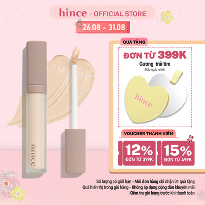 Kem che khuyết điểm bền màu lâu trôi hince Second Skin Cover Concealer 6.5g