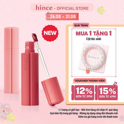 [NEW] Son tint lì mịn với hiệu ứng blur mềm mại, bám màu lâu và tạo lớp màu mỏng nhẹ, đều màu hince Nu Blur Tint 3.8ml