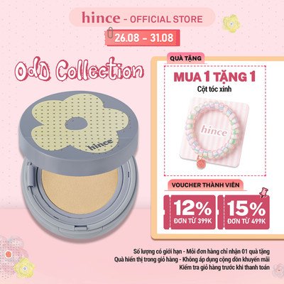 Cushion lì kiềm dầu thuần chay hince Second Skin Mesh & Matte Cushion 12g