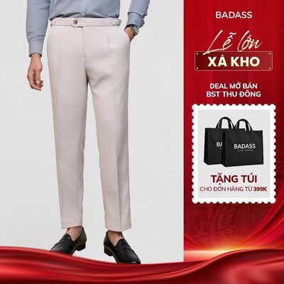 Quần Âu Nam BADASS Ống Đứng Dáng Chuẩn, Cạp Điều Chỉnh Thoải Mái, Dày Dặn - QATOL010