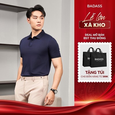 Áo Polo Nam Trơn BADASS Năng Động, Trẻ Trung, Tay Bo Nam Tính, Thanh Lịch - POTOL516