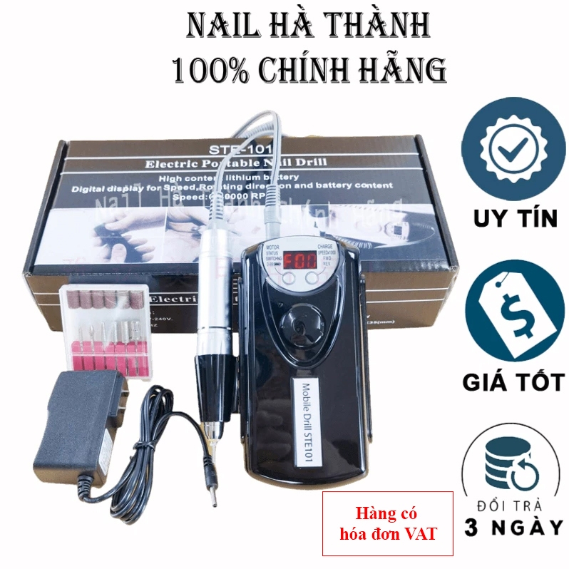 Máy mài móng tích điện STE101, LJ101 xịn bản mới 101 chính hãng (BH 3 Tháng)