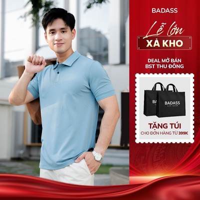 Áo Polo Nam Trơn BADASS Cao Cấp, Chất Liệu Mềm Mại Thoáng Mát, Trẻ Trung  - POTOL516