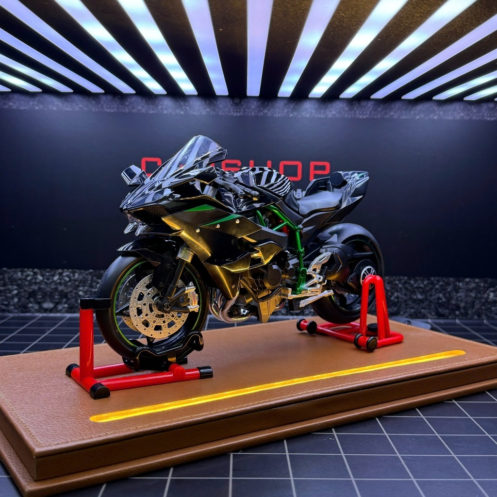 [Đề nổ, vê ga, phun khói] Mô hình xe Kawasaki Ninja H2R tỉ lệ 1:9