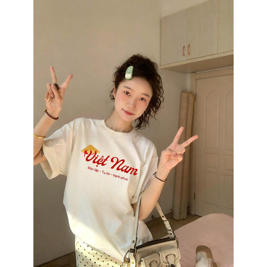 [HOẢ TỐC] - Áo thun cotton nữ TỰ HÀO VIỆT NAM - áo thun in hình mặc ngày lễ NEONVN STUDIO