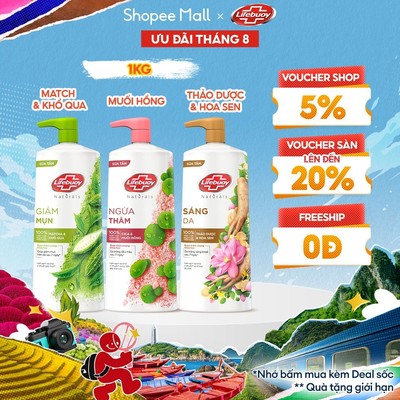 Sữa tắm Lifebuoy Thiên nhiên Detox Và Chăm Sóc Chuyên Sâu 1KG