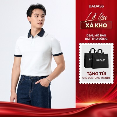 Áo Polo Nam BADASS Texture Cao Cấp Form Regular Thoáng Mát Co Giãn Nhẹ POHTK718