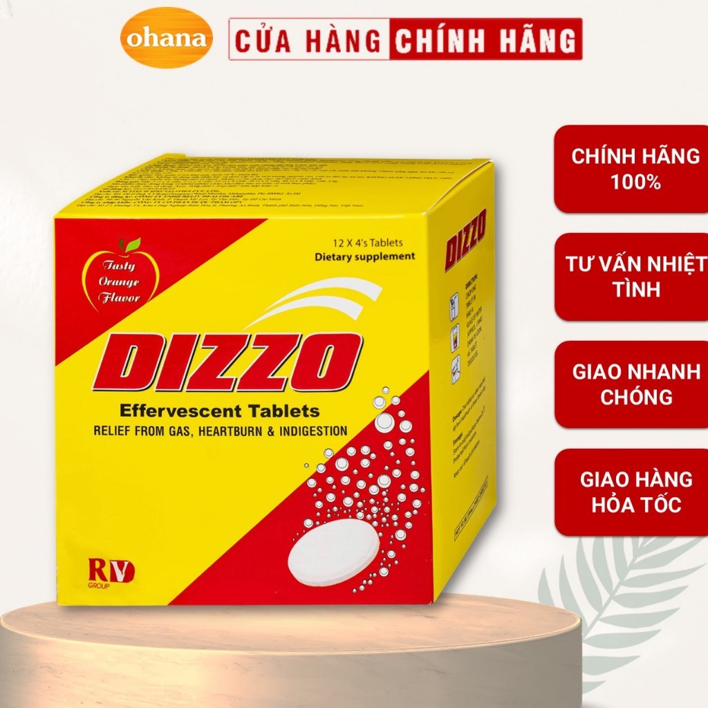 Viên Sủi Hỗ Trợ Tiêu Hóa Dizzo (12 vỉ x 4 viên)
