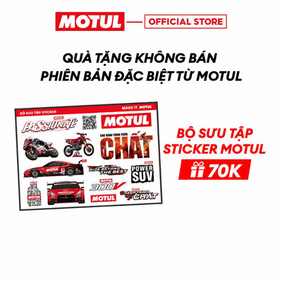 [QUÀ TẶNG KHÔNG BÁN] Bộ sưu tập sticker Motul phiên bản giới hạn