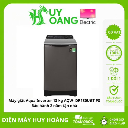 [SHIP HỎA TỐC 2H HN] Máy giặt Aqua Inverter 13 kg AQW- DR130UGT PS - Bảo hành 2 năm tận nhà