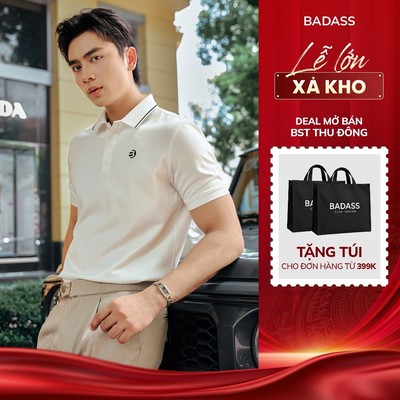 Áo Polo Nam BADASS Texture Cao Cấp Form Regular Thoáng Khí Hút Ẩm Co Giãn Nhẹ POHTK709