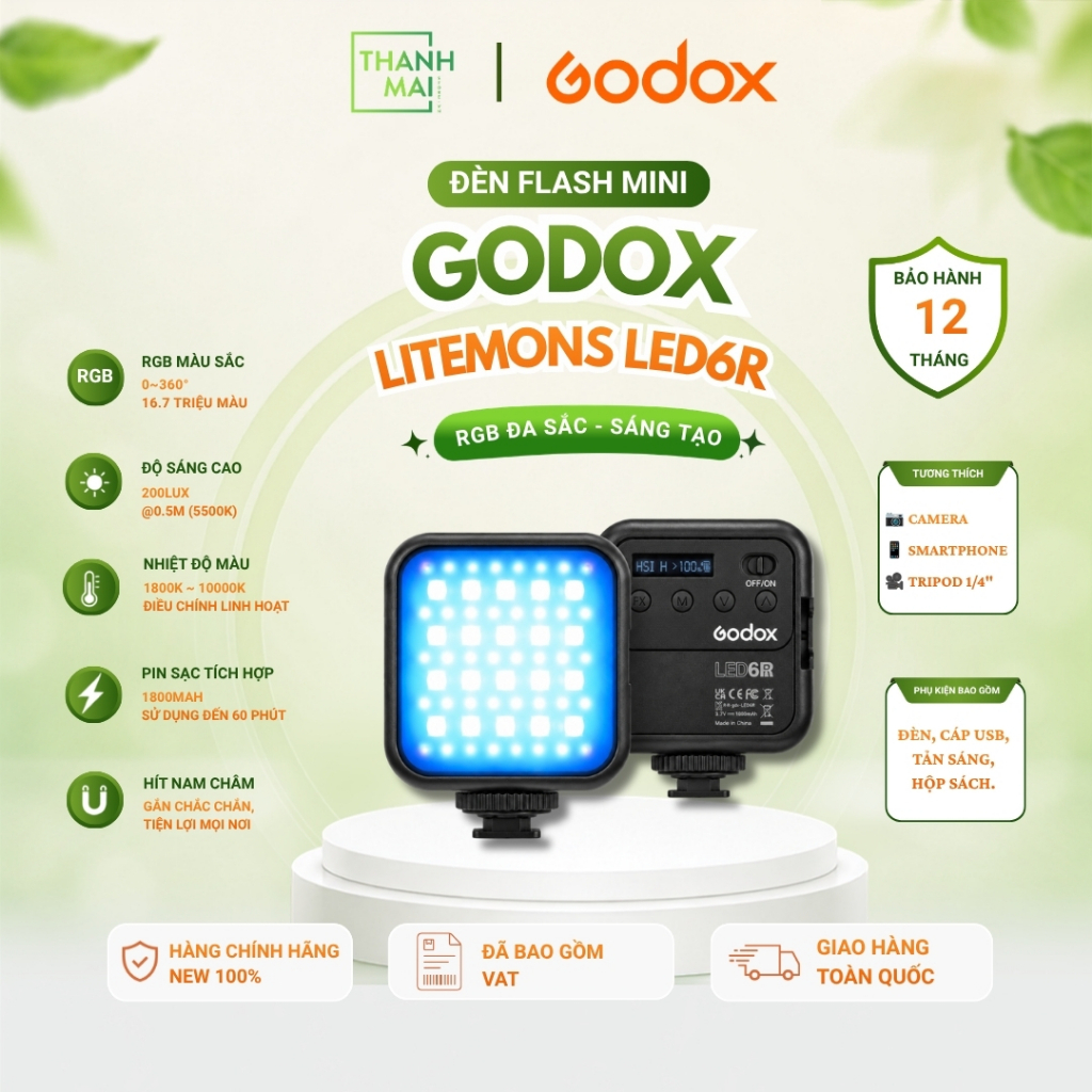 Đèn Led Mini Godox Litemons LED6R
