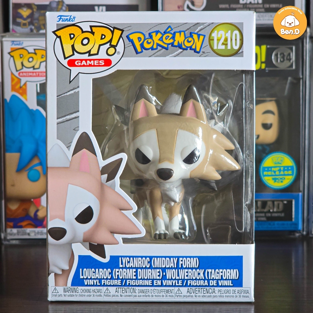 Mô hình Funko POP Games: Pokemon - Lycanroc (Midday Form) #1210