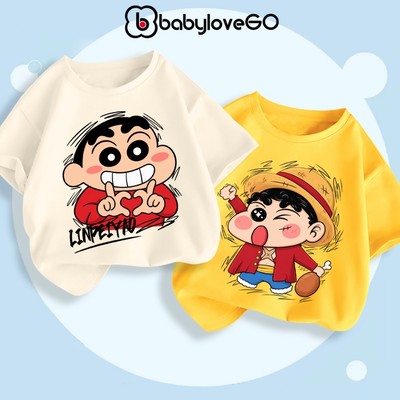 Áo thun bé trai bé gái BabyloveGO áo cho bé siêu xinh chất cotton mềm nhẹ thoáng mát cho bé 1-10 tuổi