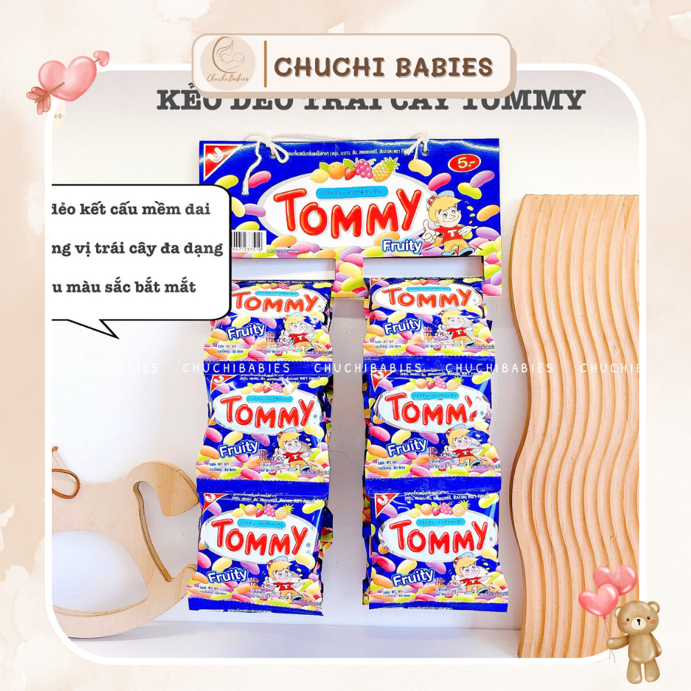Kẹo dẻo Trái Cây ăn vặt cho bé Tommy Fruity Jelly Beans (1 gói)