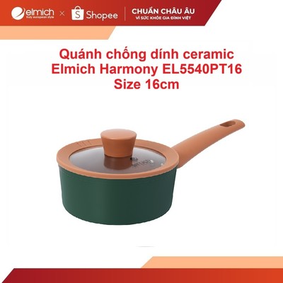 Quánh chống dính ceramic Ceratitan Elmich cao cấp Size 16cm