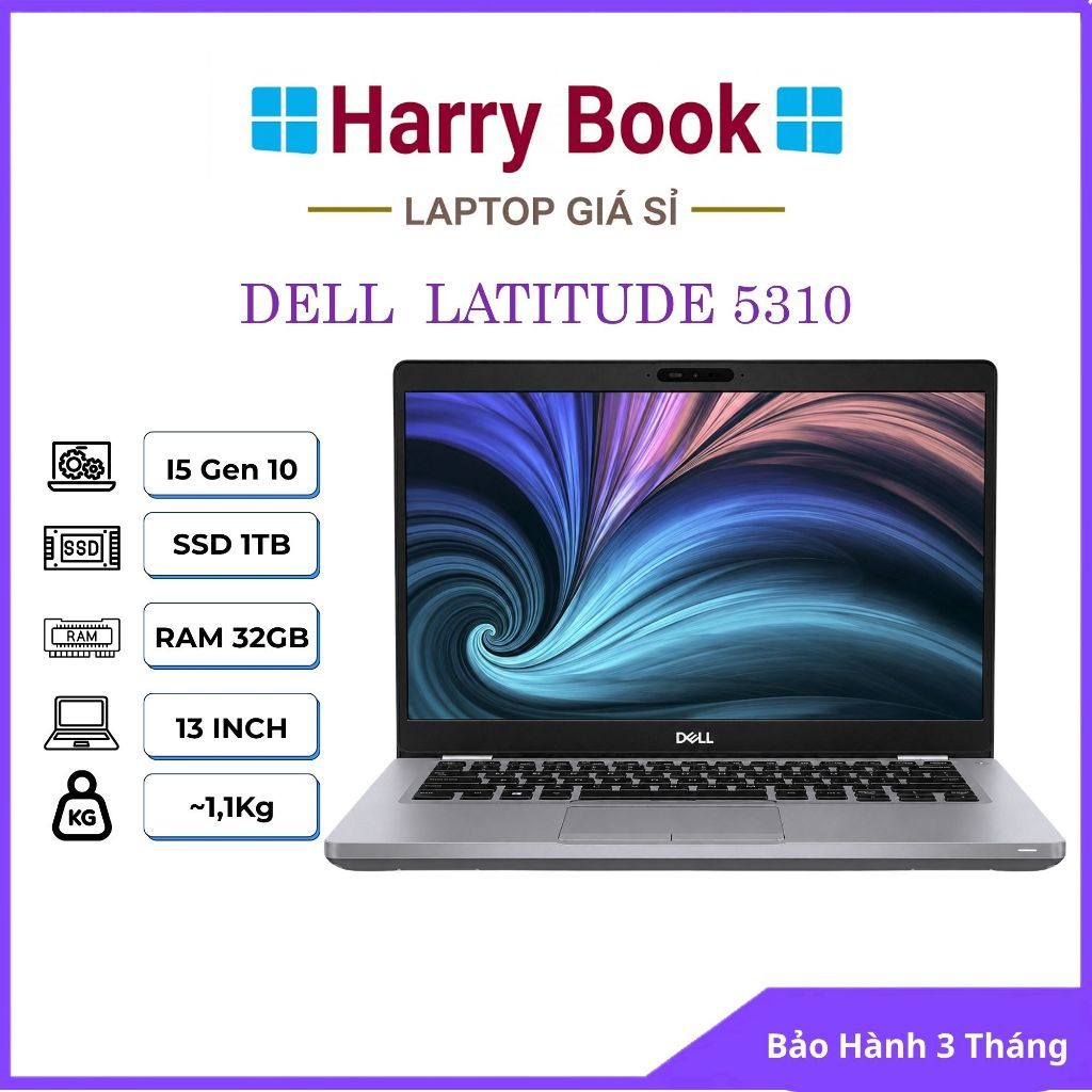 Laptop Dell Latitude 5310 Intel Core i5 Gen 10 / RAM 8GB - 16GB / SSD 256GB - 512GB 13.3 inch FHD