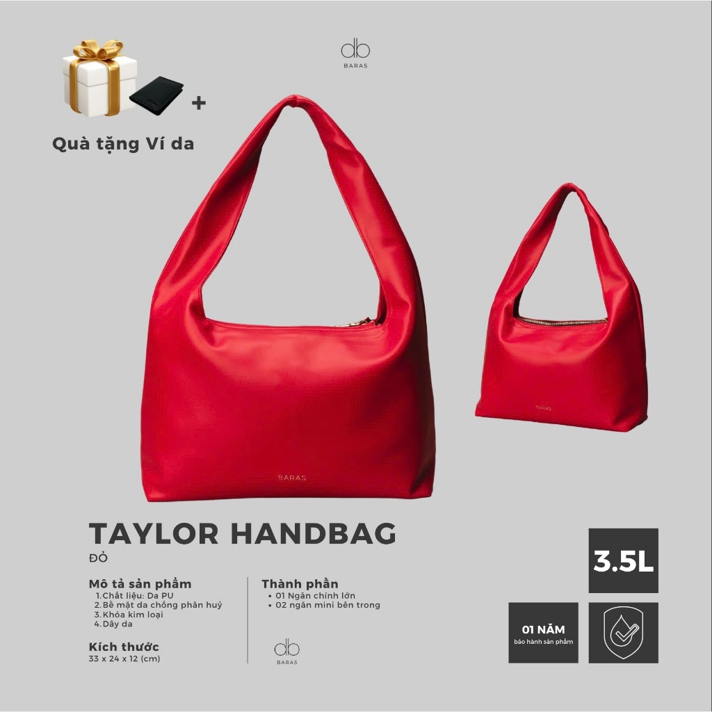 Túi xách da nữ Taylor Handbag thời trang - BARAS VIETNAM - Túi xách nữ đeo vai