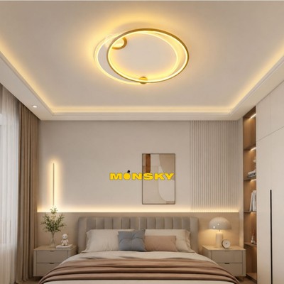 Đèn ôp treo trần MONSKY GAMO 50(cm) cao cấp làm từ kim loại sơn tĩnh chuẩn 3 màu sáng hiện đại