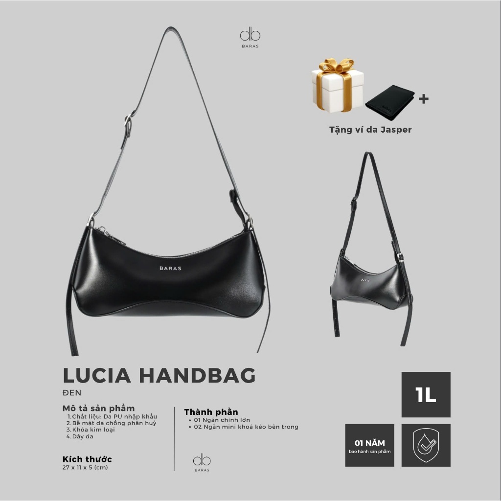 Túi xách nữ Lucia HandBag - BARAS VIETNAM - Túi xách nữ đeo chéo thời trang