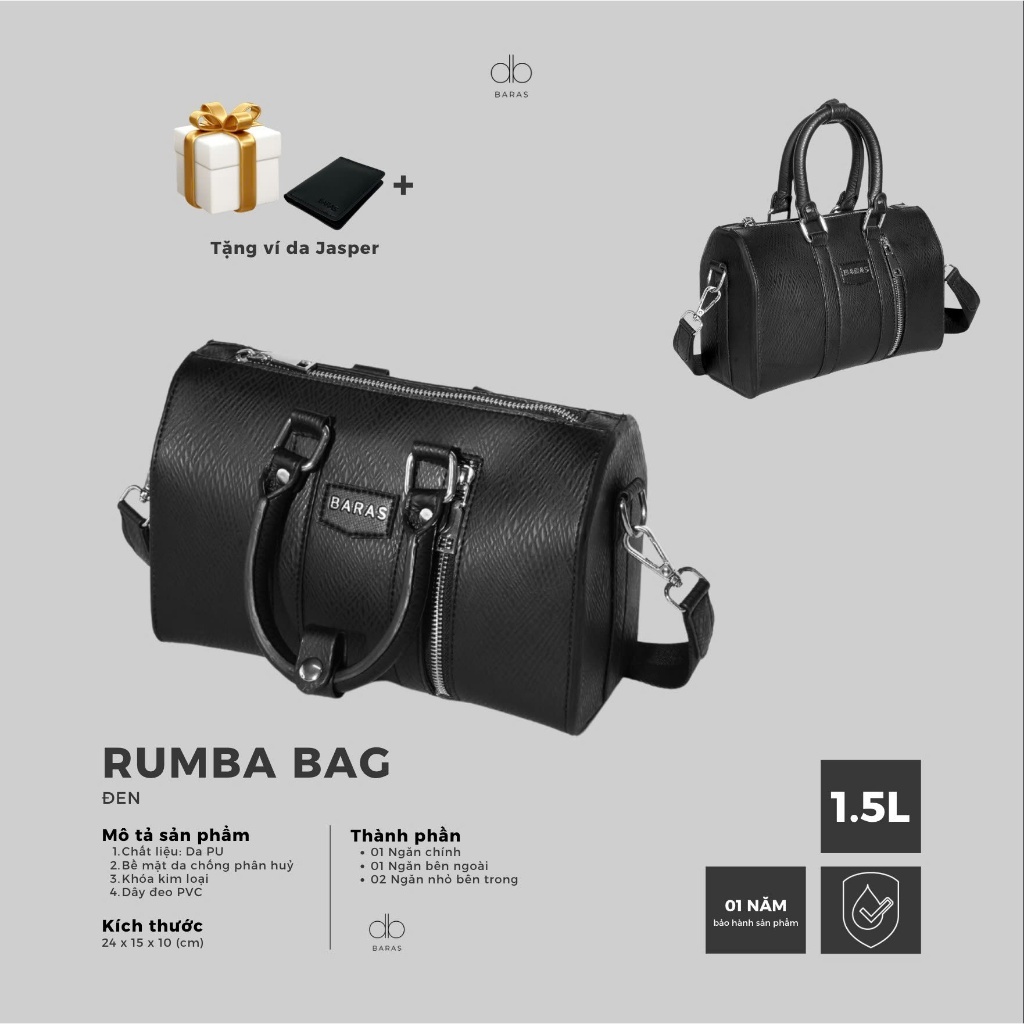 Túi đeo chéo da nam - Rumba Bag - BARAS VIETNAM - Túi da nam