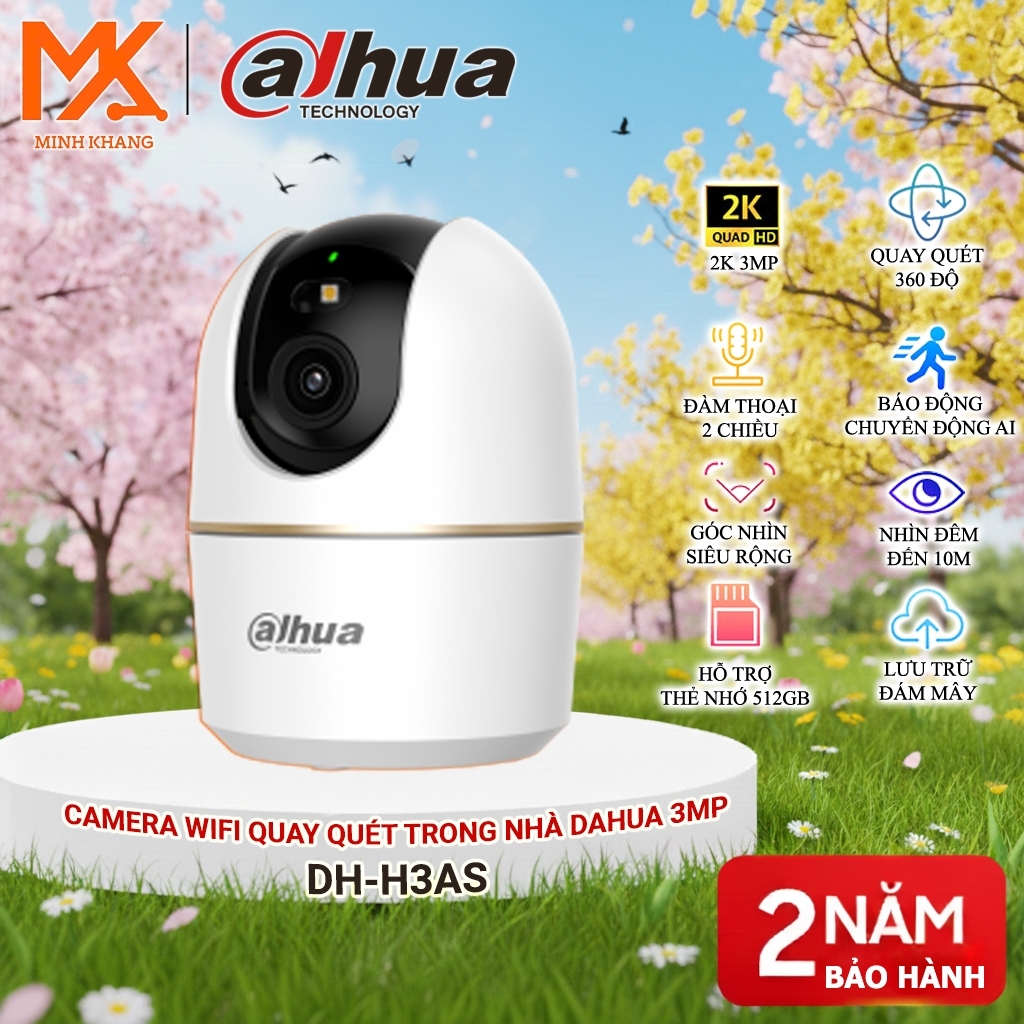 Dahua H3AS H5AS Hero Series Camera WiFi Trong Nhà, Camera An Ninh AI 3MP/5MP