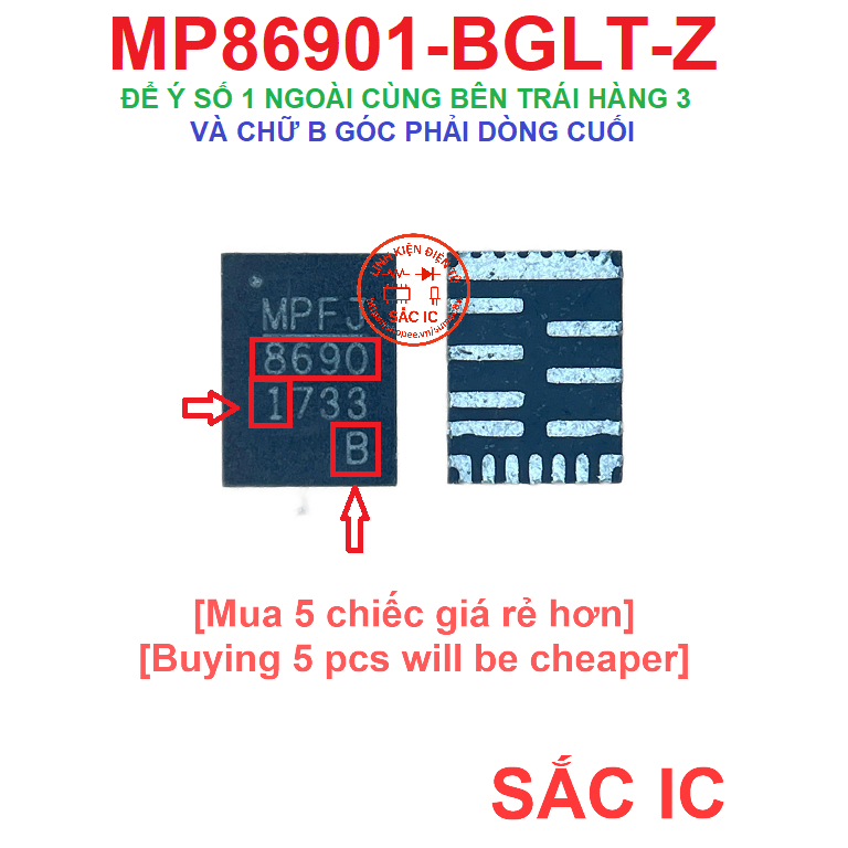 [MP67] MP86901-BGLT-Z 86901-B 8690 ic nguồn trên bo mạch - Mới nguyên bản - Original NEW
