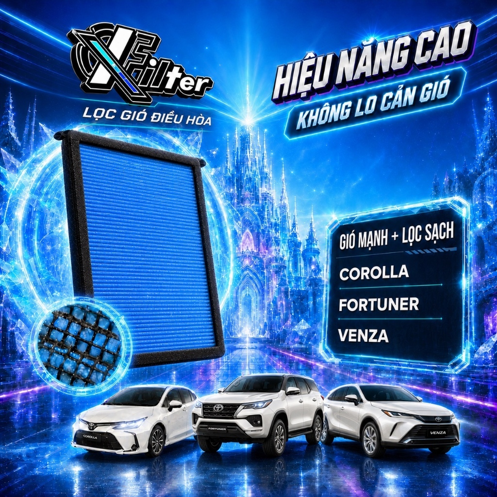 Lọc gió điều hòa Toyota Fortuner/Venza - Lọc gió cabin Xfilter hiệu năng cao