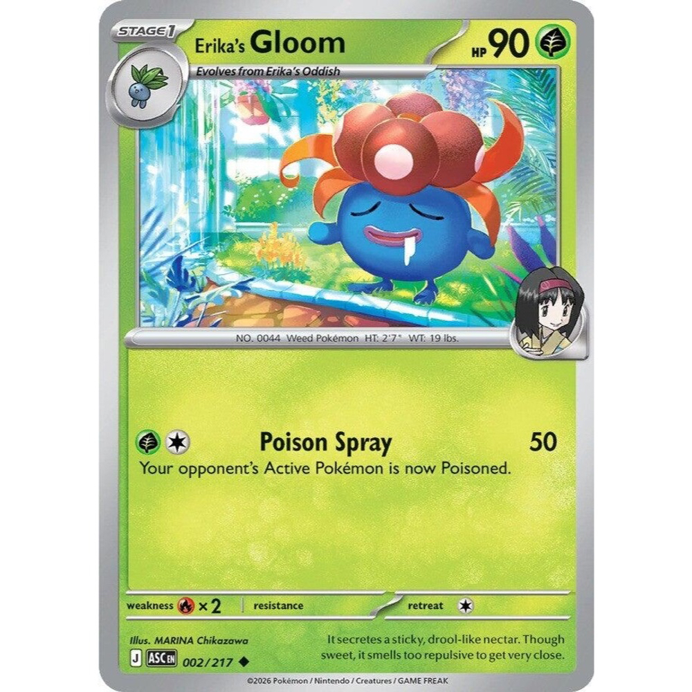 [Thẻ bài Pokemon ENG] Erika's Gloom 002/217 ASC