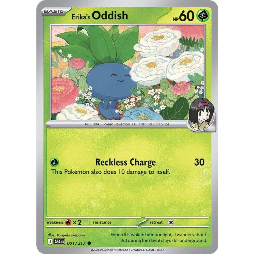 [Thẻ bài Pokemon ENG] Erika's Oddish 001/217 ASC