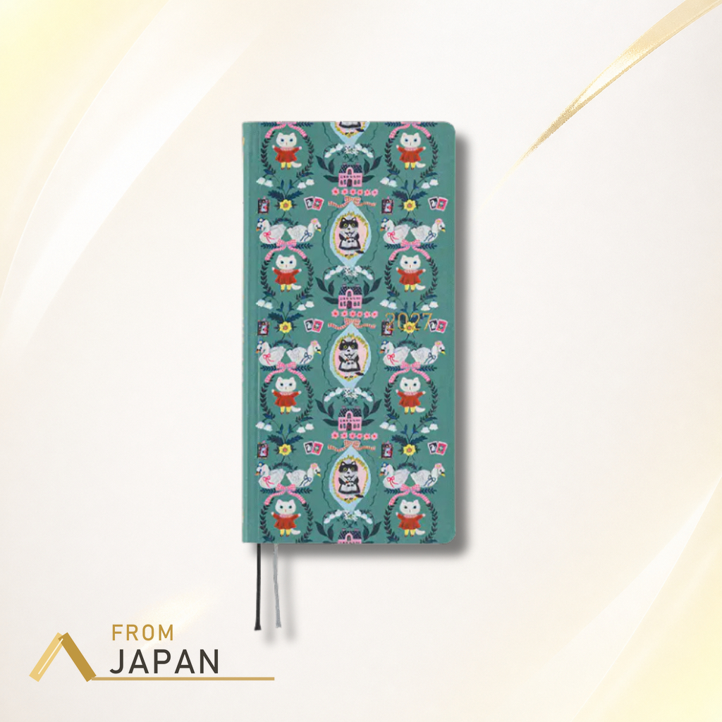 Hobonichi Techo 2027 Weeks Yumi Kitagishi White Cat Wallpaper English Japanese Planner January