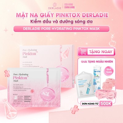 Hộp 5 Mặt Nạ Dưỡng Sáng Da Và Kiểm Soát Dầu Nhờn Derladie Pore Hydrating Pinktox Mask 28mlx5
