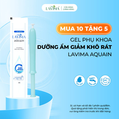 Gel Dưỡng Ẩm Phụ Khoa Lavima Aquain (Đũa Thần Inner), Ẩm Sâu Giảm Khô Rát, Mềm Mịn Cả Ngày, Bút 3g