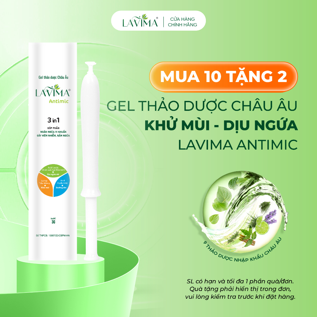 Gel Phụ Khoa Lavima Antimic (Đũa Thần Inner) Làm Sạch - Khử Mùi - Dịu Ngứa Nhanh Tại Chỗ, Bút 3g