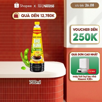 Nước Tương Đậu Nành MAGGI chai 700ml - Thơm, sánh đậm từ chiết xuất đậu nành lên men tự nhiên 100 ngày