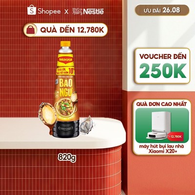 Dầu Hào Cao Cấp Nestlé MAGGI® Bào Ngư chai 820g - 1 bước xào, óng ánh chuẩn nhà hàng. Chai lớn, giá tiết kiệm 10%